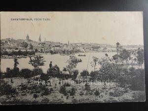 Derbyshire: Chesterfield, from Park showing lake /Pond & Dovecote c1906