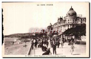 Old Postcard The French Riviera Nice Hotel Negresco and Promenade des Anglais