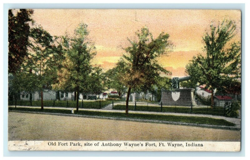 c1910 Old Fort Wayne, Site of Anthony Wayne's Fort, Ft. Wayne, Ind. Old Postcard