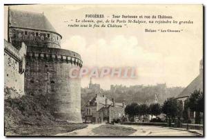 Old Postcard Tour Surienne Fougeres and Chateau St.