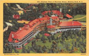 Blowing Rock North Carolina~Mayview Manor Aerial View~Lots of Trees~1940s Linen