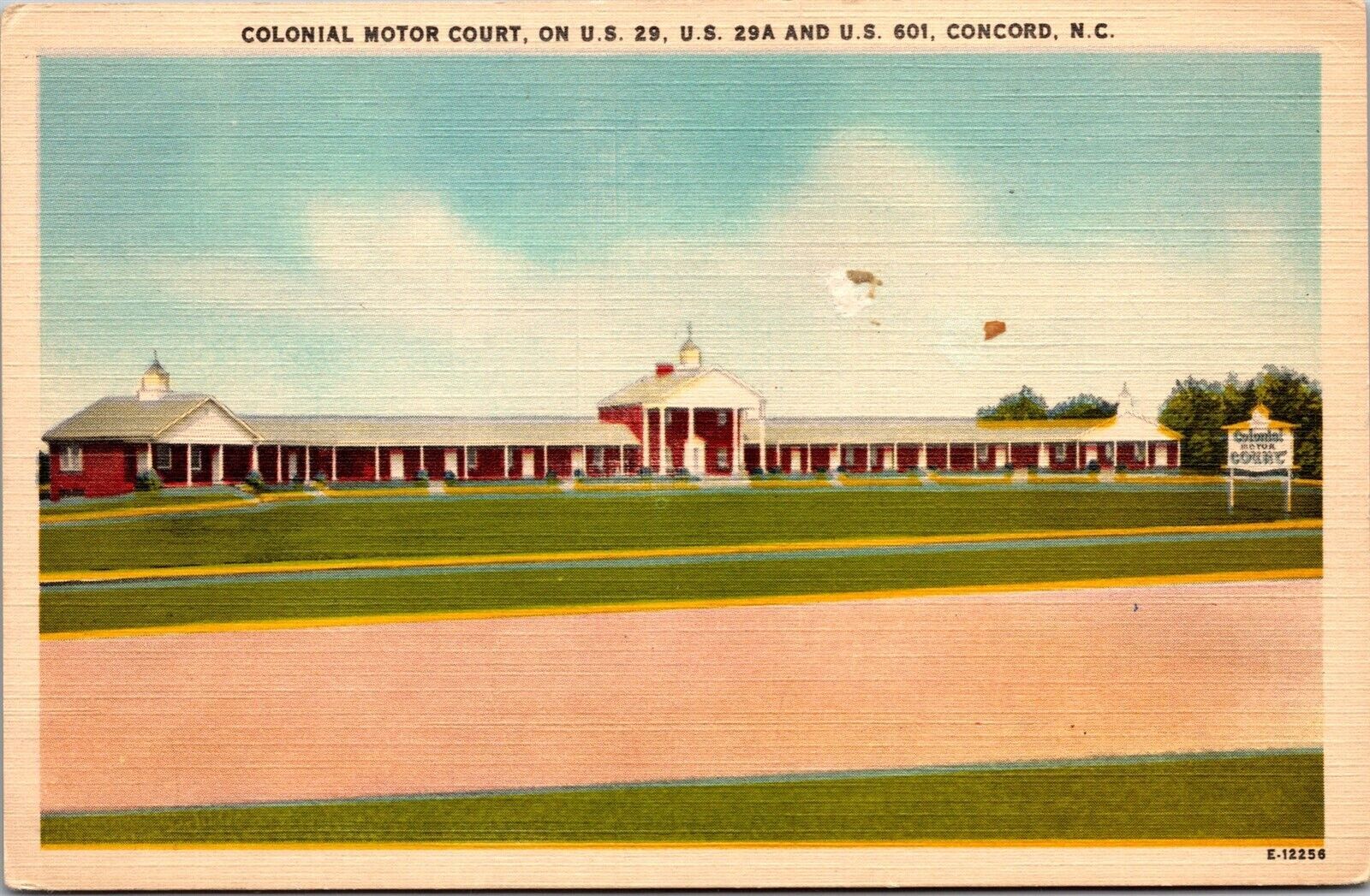 Vtg Concord North Carolina NC Colonial Motor Court Motel 1930s Linen ...