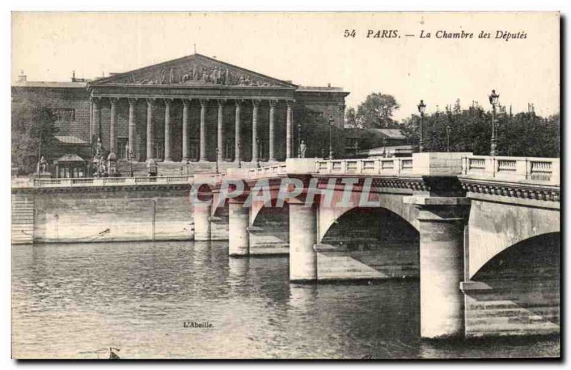Old Postcard The Paris Chamber of Deputies