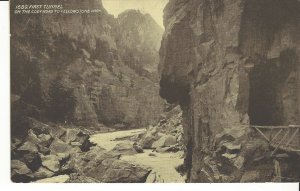 POSTCARD FIRST TUNNEL ON THE CODY ROAD TO YELLOWSTONE NATIONAL PARK WYOMING