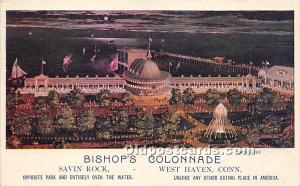 Bishop's Colonnade, Opposite park and entirely over the water, Savin Rock Wes...