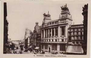 Spain Madrid Banco Bilbao y calle Alcala Real Photo