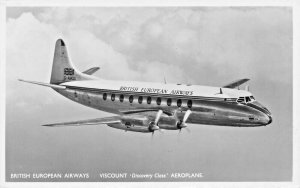 British European Airways Airplane Real Photo Postcard