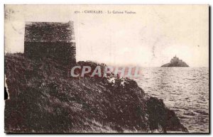 Old Postcard Carolles Vauban hut