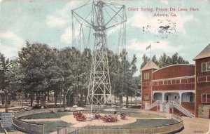 Atlanta Georgia Ponce de Leon Park Giant Swing Vintage Postcard AA6958