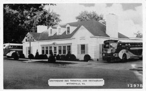 Wytheville Virginia Greyhound Bus Terminal and Restaurant Postcard AA84038