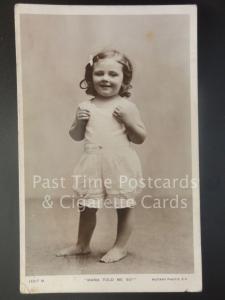 Old Postcard depicting a Little Girl MAMA TOLD ME SO! RP c1908 - Pub by Rotary 