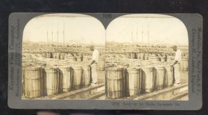 REAL PHOTO SAVANNAH GEORGIA ROSIN IN DRY DOCKS VINTAGE STEREOVIEW CARD