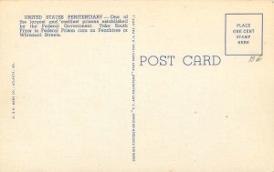 Atlanta Georgia Penitentiary (Prison) Linen Postcard  Unused