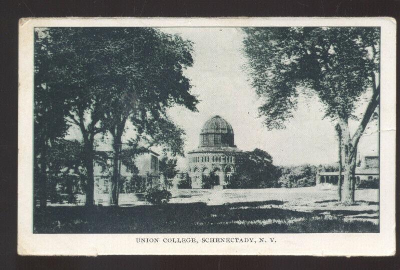 SCHENECTADY NEW YORK UNION COLLEGE VINTAGE POSTCARD 1909 WICHITA KANSAS