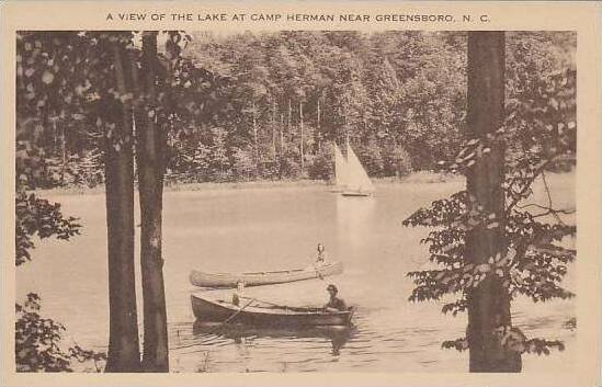 North Carolina Greensboro A View Of The Lake At Camp Herman Near Greensboro A...