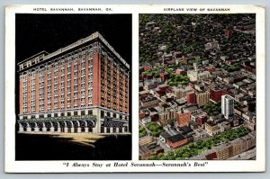 Hotel  Savannah  Georgia   Postcard  1942