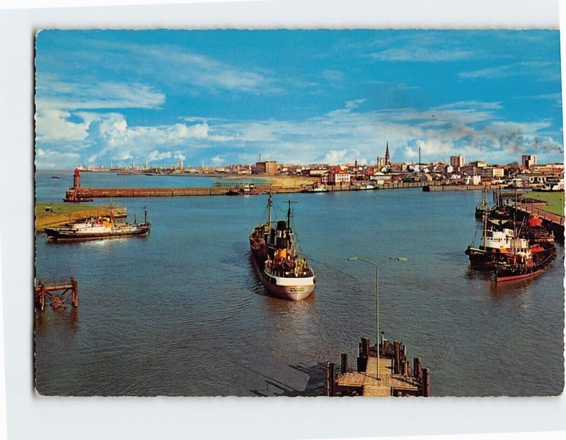 Postcard Panorama of Bremerhaven Germany