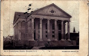 1909 FLORENCE SC PRESBYTERIAN CHURCH SULZBACHER JEWELRY CO POSTCARD 25-18