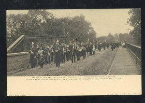 SELLERSVILLE PENNSYLVANIA PA. VOLUNTEER FIRE DEPARTMENT PARADE VINTAGE POSTCARD