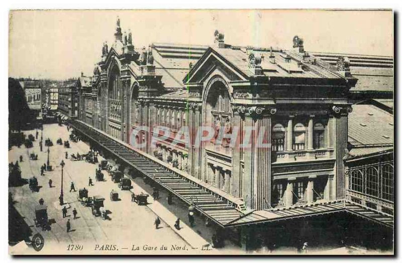 Old Postcard Paris's Gare du Nord