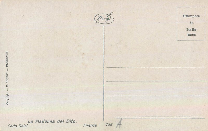 Our Lady portrait by Carlo Dolci Florence religious fine art vintage postcard