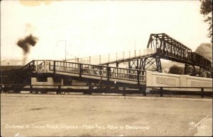 Green River WY Overpass c1940 Real Photo Postcard