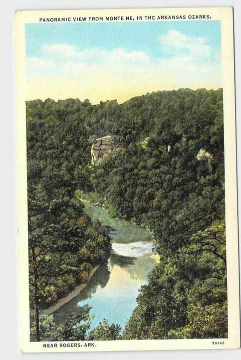 PPC POSTCARD ARKANSAS MONTE NE IN THE OZARKS PANORAMIC VIEW NEAR ROGERS