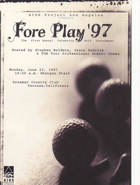 Advertising Fore Play '97 Golf Tournament Braemar Country Club Tarzana C...