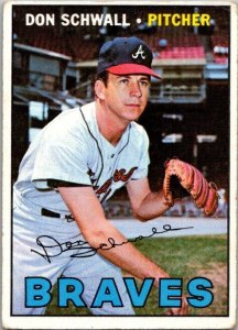 1967 Topps Baseball Card Don Schwall Atlanta Braves sk2116