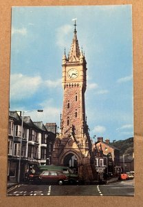 UNUSED POSTCARD - THE CLOCK TOWER, MACHYNLLETH, WALES