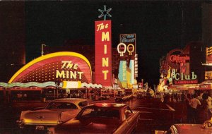 Las Vegas, Nevada THE MINT Casino Night Fremont Street 1960s Vintage Postcard