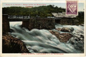 PC CPA MOZAMBIQUE, MUENE RIVER BRIDGE, VINTAGE POSTCARD (b20758)