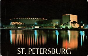 Florida St Petersburg Bay Front Center At Night 1990