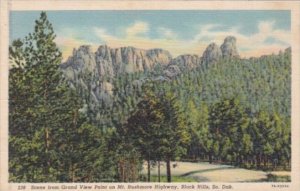 South Dakota Black Hills Scene From Grand View Point On Mount Rushmore Highwa...