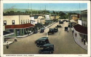 Vintage HILO HAWAII HI Kamehameha Avenue STREET SCENE Postcard