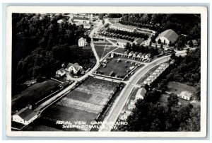 Aerial View Campground Shepherdsville Kentucky KY RPPC Photo Antique Postcard