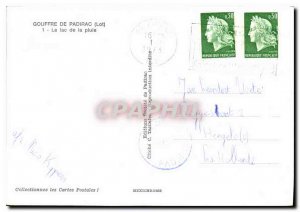 Postcard Modern Padirac Lot Lake rain