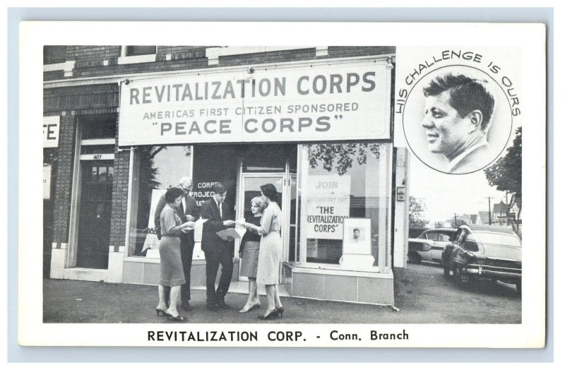 Vintage Connecticut Branch Revitalization Corp John F. Kennedy Postcard P1E