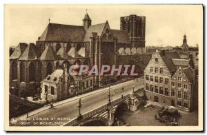 Old Postcard Ghent L & # 39eglise St Michel