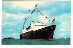 H M Royal Yacht, Britannia at Anchor, Isle of White, IOW