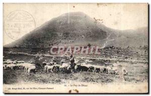 Old Postcard Le Puy de Dome Sheep Sheep Shepherd