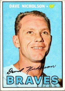 1967 Topps Baseball Card Dave Nicholson Atlanta Braves sk2120