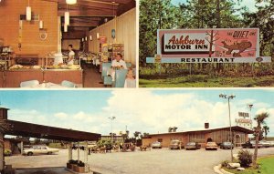 GA, Georgia  ASHBURN MOTOR INN~Honeybear Restaurant  ROADSIDE  Chrome Postcard