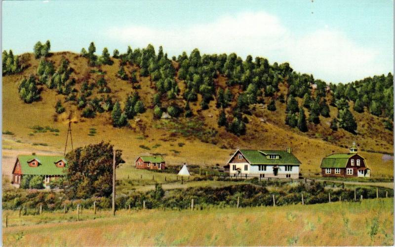 ROCKY BOY, MT Montana   Lutheran INDIAN MISSIONc1940s Nativer American  Postcard