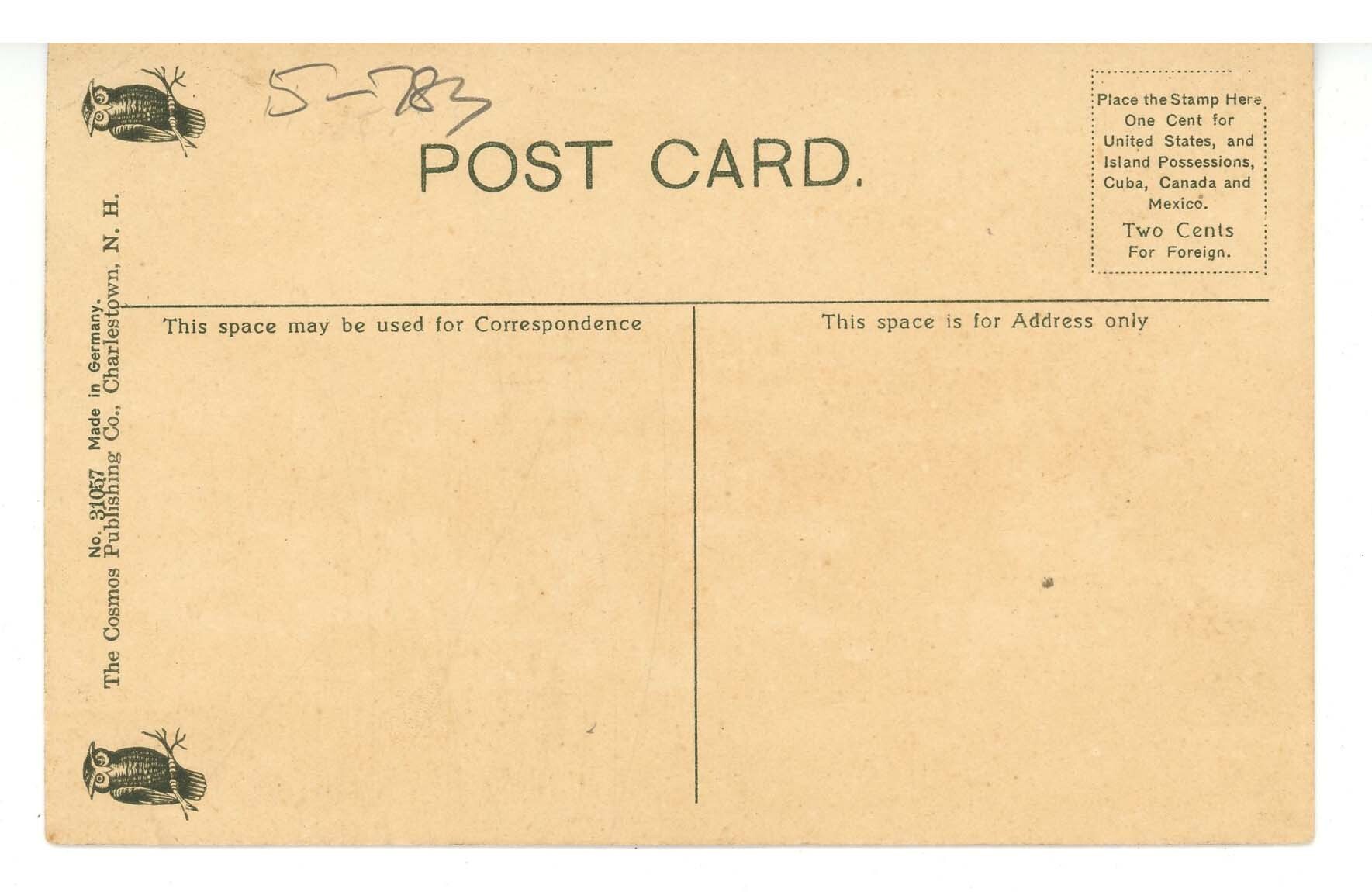 VT Saxtons River. Bird's Eye View Showing Vermont Academy Buildings