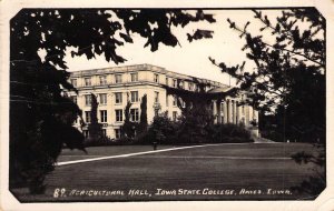 Real Photo,RPPC, c.'30, Ag Hall,Iowa State College, MSG, Ames,  IA, Old Postcard