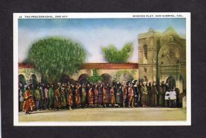 CA The Mission Play, San Gabriel Playhouse, California Postcard, 2nd Act