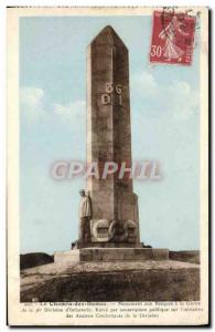 Old Postcard The Chemin des Dames Monument aux Basques Glory of the 36th Divi...