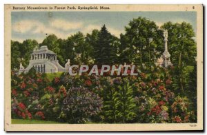 Postcard Old Barney Mausoleum forest park in Springfield