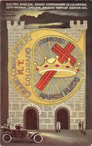 G81/ Denver Colorado Postcard c1910 Grand Commandery Knights Templar